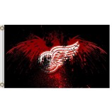 Nhl detroit rote flügel 3'x5'polyester fahnen fliegender adler