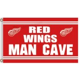 Nhl detroit red wings 3'x5'polyester 플래그 사람 동굴