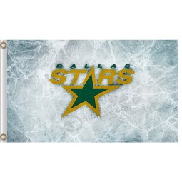 Nhl dallas stars 3'x5'polyester vlaggen ijs achtergrond