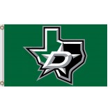 도매 주문 최고-끝 nhl 달라스 별 3'x5'polyester 플래그 달라스지도