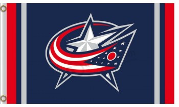 Nhl columbus blue jacket 3'x5'polyester标志列线