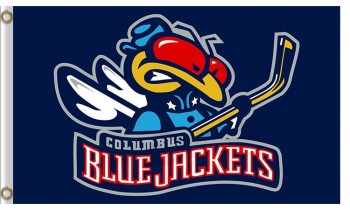 Nhl columbus blue jacket 3'x5'polyester flags jacket