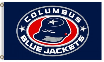 Nhl columbus blue jacket 3'x5'polyester flags hat