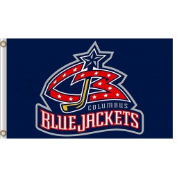 Nhl columbus blaue jacken 3'x5'polyester flaggen