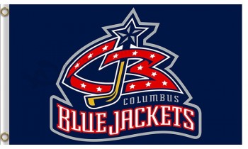 Nhl columbus blaue jacken 3'x5'polyester flaggen