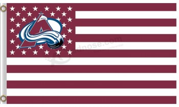 NHL Colorado Avalanche 3'x5'polyester flags stars and stripes with your logo