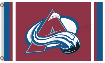 NHL colorado Avalanche 3'x5'Polyester kennzeichnet Spaltenlinien