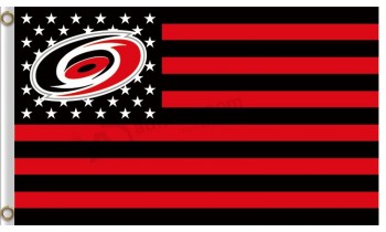 Nhl carolina飓风3'x5'polyester标志星条旗