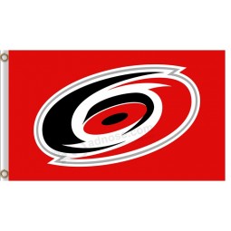 Großhandel benutzerdefinierte hoch-End nhl carolina hurricanes 3'x5'polyester fahnen logo mit weißer kante