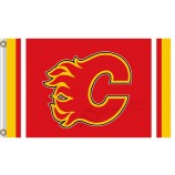 Großhandel benutzerdefinierte hoch-Ende nhl Calgary Flammen 3'x5 'Polyester Fahnen Spalte Streifen