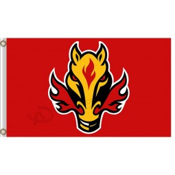 Großhandel benutzerdefinierte hoch-Ende nhl Calgary Flammen 3'x5 'Polyesterflaggen