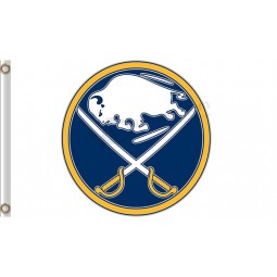 Wholesale custom high-end NHL Buffalo Sabres 3'x5' polyester flags round logo