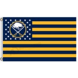 Benutzerdefinierte billige NHL Büffel Säbel 3'x5 'Polyester Flaggen Sternen und Streifen