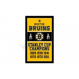 Custom cheap NHL Boston Bruins 3'x5' polyester flags champion years
