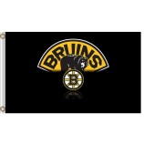 изготовленный под заказ высокий-End nhl boston bruins 3'x5 'полиэфирные флаги темно-черные баннеры