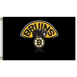 Alto personalizzato-Berretti di poliestere nero 3'x5 'di fine nhl boston bruins