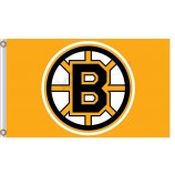 Custom high-end NHL Boston Bruins 3'x5' polyester flags yellow flags