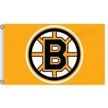 Benutzerdefinierte hoch-End nhl boston bruins 3'x5 'polyester fahnen gelbe fahnen