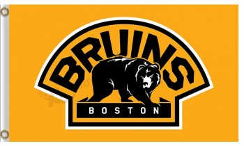 定制高-结束nhl boston bruins 3'x5'聚酯标志