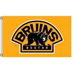 Benutzerdefinierte hoch-Ende nhl boston bruins 3'x5 'Polyesterflaggen
