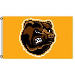 Benutzerdefinierte hoch-End nhl boston bruins 3'x5 'polyester fahnen bruin kopf