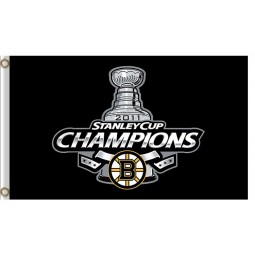 Benutzerdefinierte hoch-End nhl boston bruins 3'x5 'polyester fahnen 2011 stanley tasse