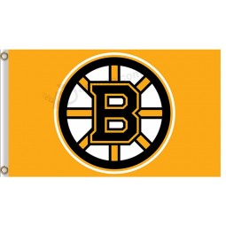 Alta personalizado-End nhl boston bruins 3'x5 'bandeiras de poliéster logo b
