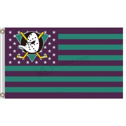 Wholesale custom high-end NHL Anaheim Ducks 3'x5' polyester flags stars and stripes