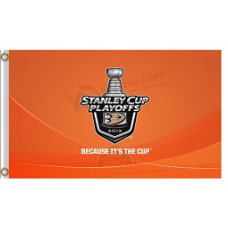 Großhandel benutzerdefinierte billige NHL Anaheim Enten 3'x5 'Polyester Fahnen Stanley Tassen