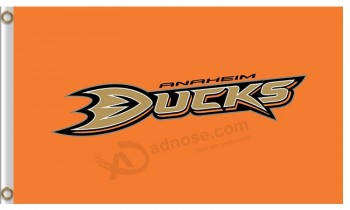 批发定制便宜nhl anaheim鸭子3'x5'涤纶旗橙色