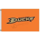 Großhandel benutzerdefinierte billige NHL Anaheim Enten 3'x5 'Polyester Fahnen orange