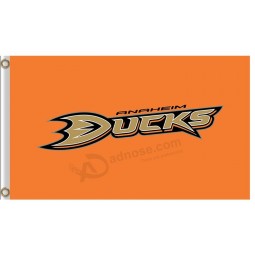 Großhandel benutzerdefinierte billige NHL Anaheim Enten 3'x5 'Polyester Fahnen orange