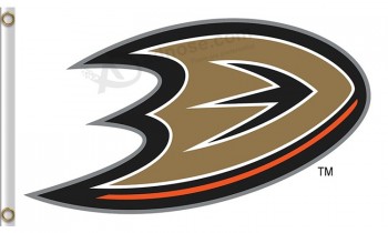 Nhl anaheim鸭子3'x5'聚酯旗大d标志白旗