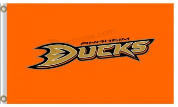 NHL Anaheim Ducks 3'x5' polyester flags team name orange with your logo