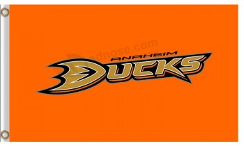 Nhl anaheim ducks 3'x5'聚酯旗帜队名橙色