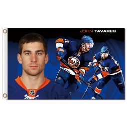 Großhandelskunden preiswerte nhl New York Insulaner 3'x5 Polyesterflaggen John Tavares