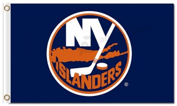 Groothandel custom goedkoop nhl new york islanders 3'x5 'polyester vlaggen logo