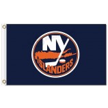 Großhandelskundenspezifisches billiges nhl New York Insulaner 3'x5 Polyesterflaggenlogo
