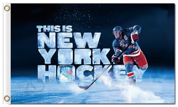 Nhl new york rangers 3'x5 'banderas de poliéster new york hockey