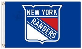 Nhl new york rangers 3'x5 'полиэфирные флаги с синим логотипом