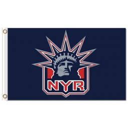 NHL New York Rangers 3'x5' polyester flags Statue of Liberty with your logo