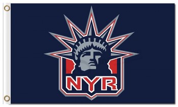 NHL New York Rangers 3'x5' polyester flags Statue of Liberty with your logo