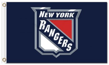 New York Ranger 3'x5 'Polyester Flaggen schwarz Logo