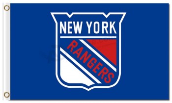 Nhl 뉴욕 레인저스 3'x5 '폴리 에스테르 깃발 로고