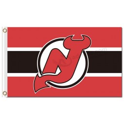 NHL New Jersey Teufel 3'x5 'Polyester Flaggen Logo mit Linie
