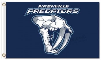 Nhl纳什维尔捕食者3'x5'聚酯标志头骨