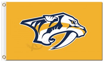 Nhl nashville depredadores logo de banderas de poliéster 3'x5 '