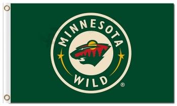 NHL Minnesota Wild 3'x5 'Polyester Fahnen grün