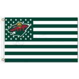 Nhl minnesota wild 3'x5 'polyester fahnen sterne streifen