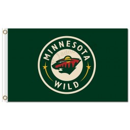 NHL Minnesota Wild 3'x5' polyester flags round logo